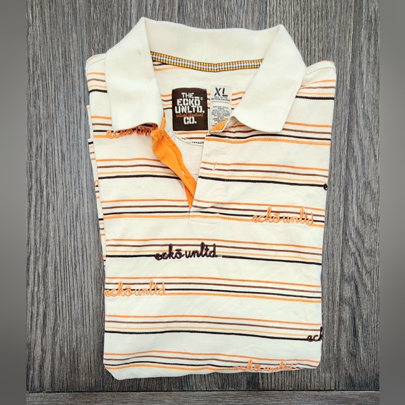 Ecko Unltd Vintage Striped Polo Men's Size XL - Picture 2 of 13